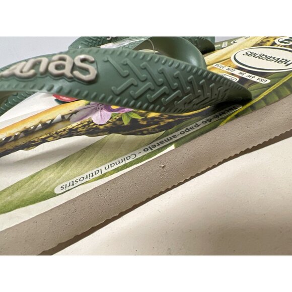 Havaianas Ipê Collection Rubber Flip Flop Sandals Nature Jacaré do Papo Amarelo - Picture 6 of 7